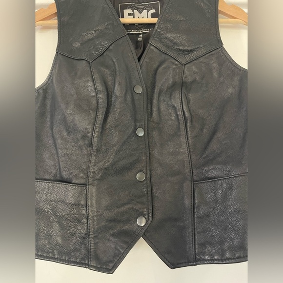 Vintage First Manufacturing Co Leather Biker Vest - M - Picture 3 of 7